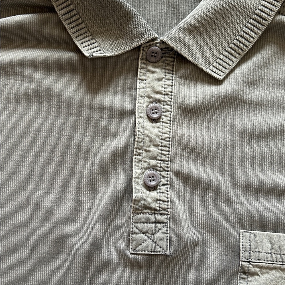 Gray Polo Shirt with Pocket